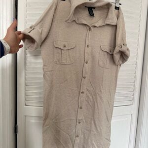 Ralph Lauren Cream Linen-Cotton Blend Shirt